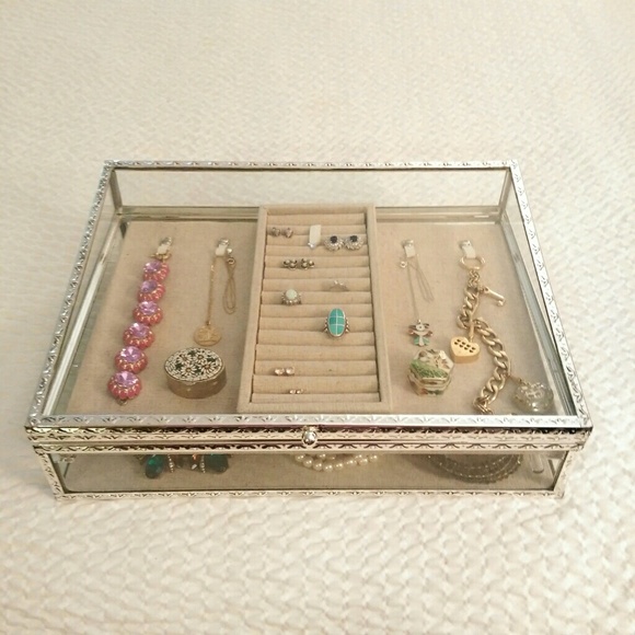 Pottery Barn Antique Silver Jewelry Case