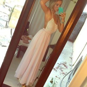 Boho skirt paired with sexy chic halter