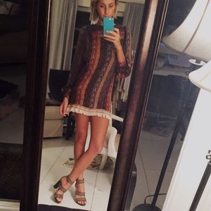 Handmade open back asymmetrical boho dress