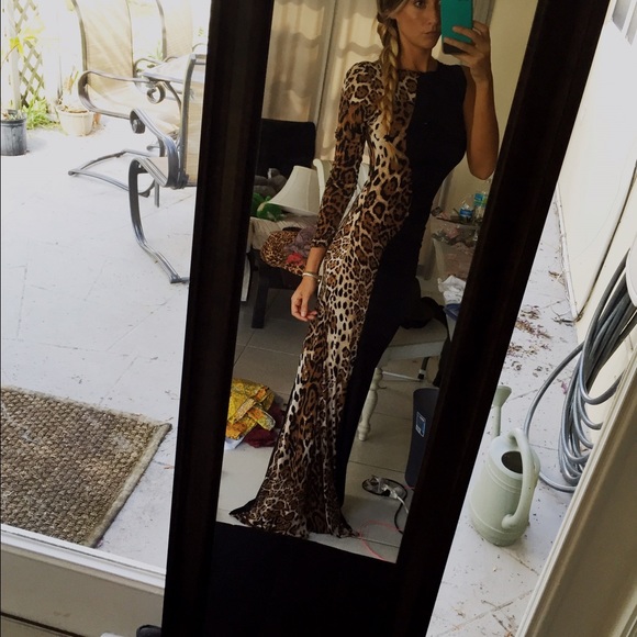 Elegant chic animal print gown