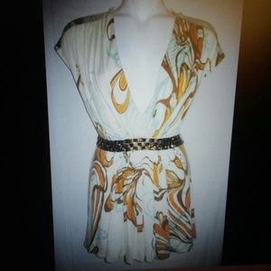 Express size small jeweled empire waist shirt top