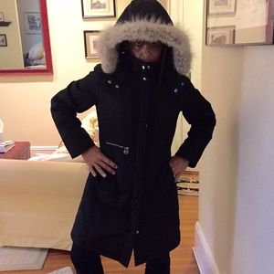 Michael Kors Down Coat with real fur hood