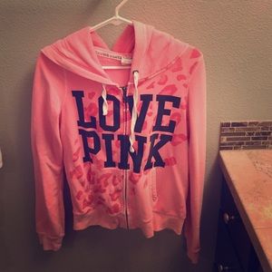 PINK leopard style hoodie!