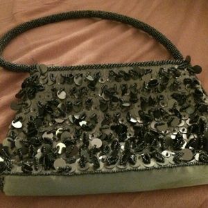 Small silver sequin purse