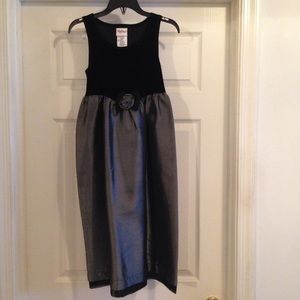 Black & Shiny Gray Child's Special Ocassion Dress
