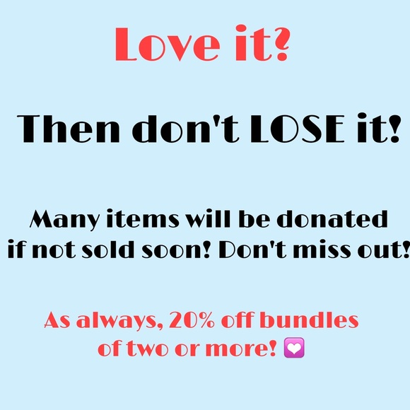 Last chance for many items!