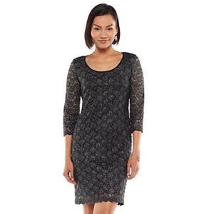 Ronni Nicole lace glitter dress