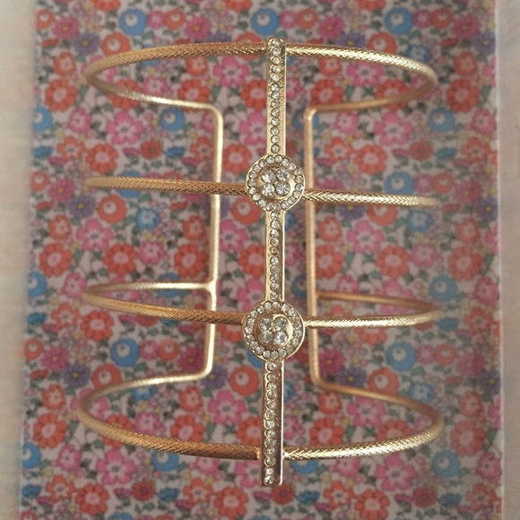 Gold cuff bracelet