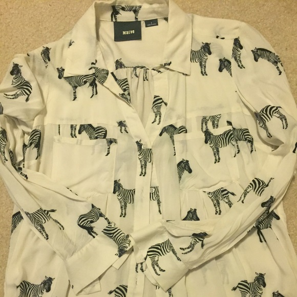 Anthropologie NWOT Zebra Shirt