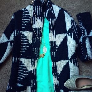 Aztec Tribal button down sweater