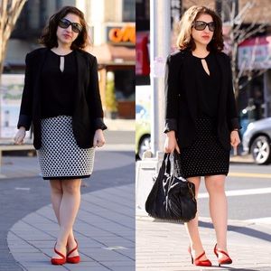 NWT Reversible Emily Keller Cotton Chunky Skirt