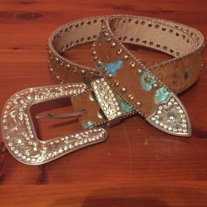 Western horse hair belt