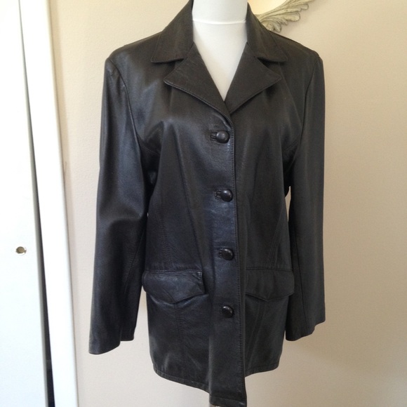 Leather House Jackets & Blazers - Leather Biker Jacket Coat Florence Italy Large L