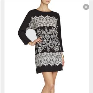 BCBGMaxAxria Simone Printed  Long Sleeve Dress