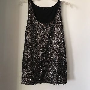 Black Sequence Express Tank Top