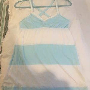 Turquoise stripped tank