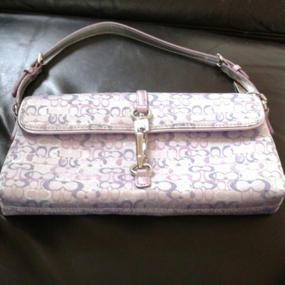 Lilac, silver n purple purse