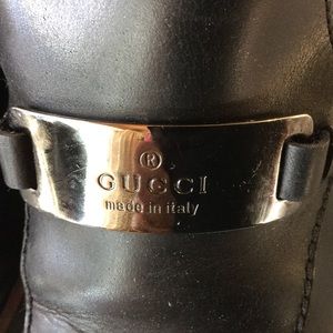 GUCCI Black leather loafers size 6