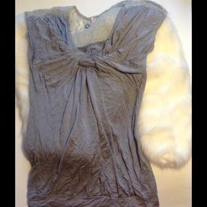 Grey top with cute twist front