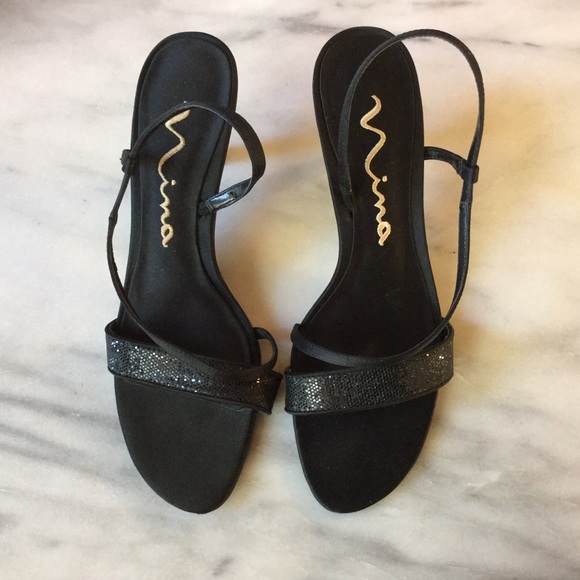 Black Nina party shoes 7-1/2 M