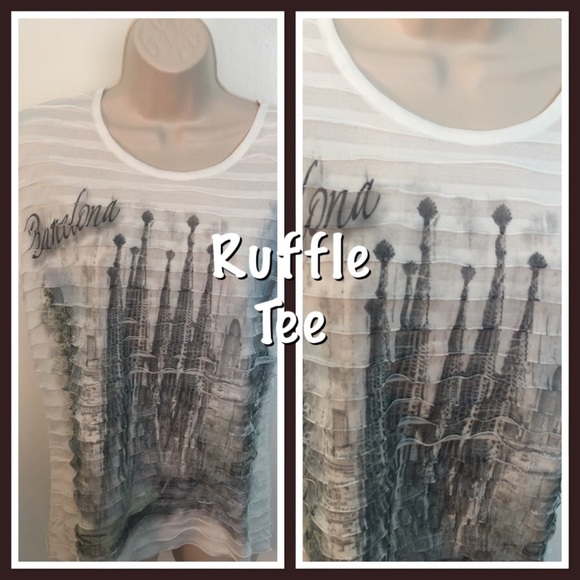 Barcelona ruffle front top