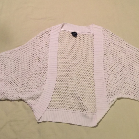 White crochet shrug