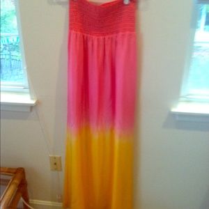 Lilly Pulitzer Carrie Dip Dye Maxi Dress Medium
