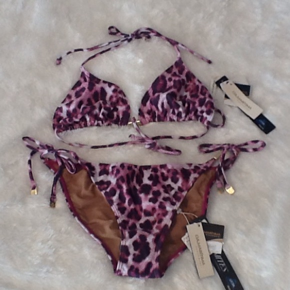 Pink Leopard Print Bikini