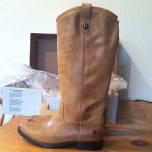 Frye Melissa Button Boot, Tan, 9.5