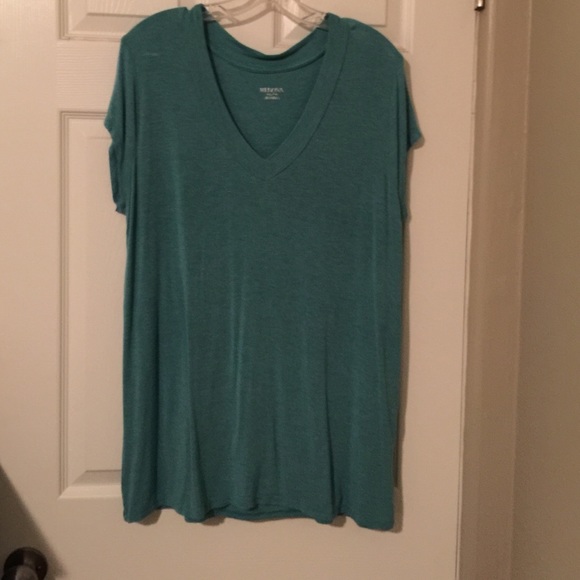 Soft knit shirt with cap sleeves