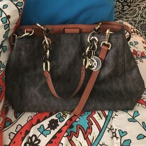 Michael Kors brown leather handbag