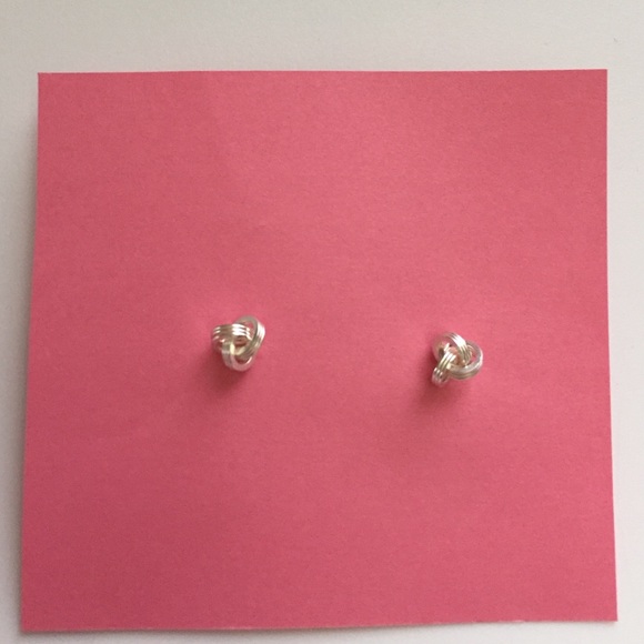 Sevil 925 sterling silver love knot earrings