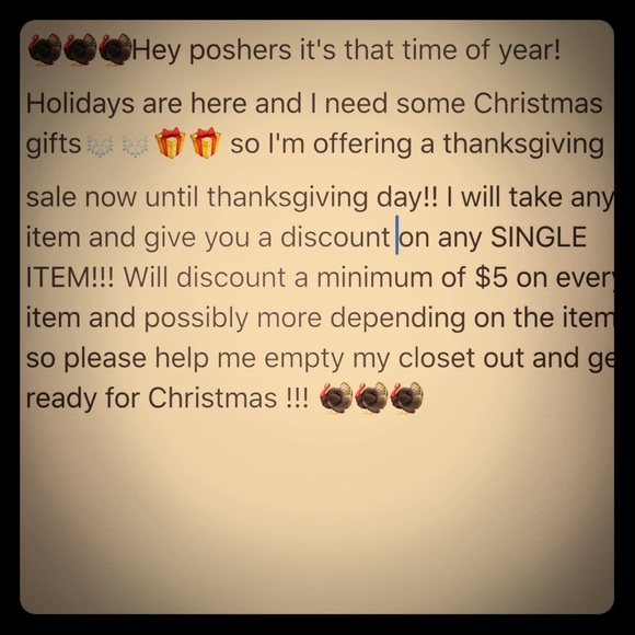 THANKSGIVING SALE EVERY ITEM IN CLOSET READ