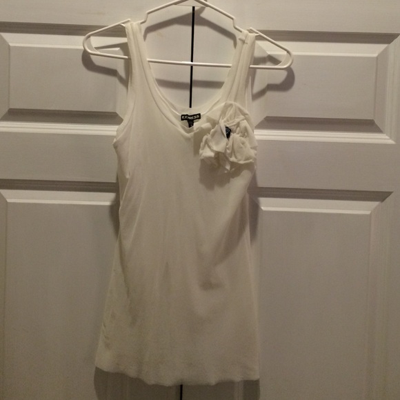 White netted tank top