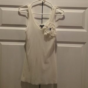 White netted tank top