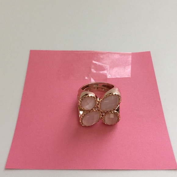 Rose gold tone cocktail ring size 7