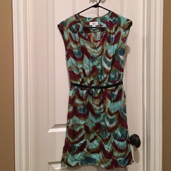 Cute colorful dress with blue green hues