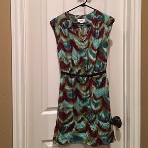 Cute colorful dress with blue green hues