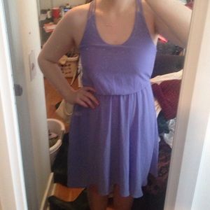 Purple high low dress