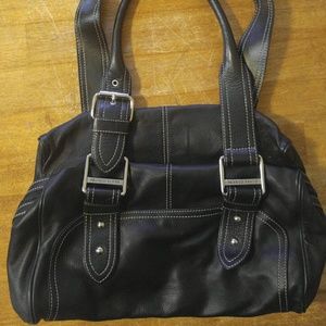 Franco Sarto genuine black leather handbag