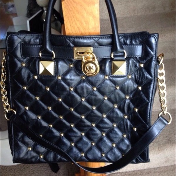 New Michael Kors Leather Quilted Hamilton Tote - Picture 1 of 1