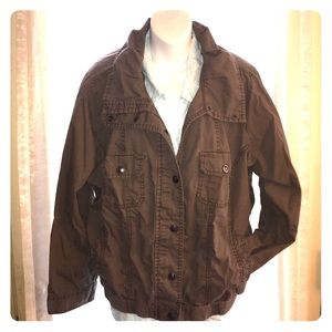 Plus Sized Avenue Lightweight Bomber Style Jacket