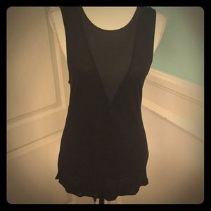 French connection black sleeveless top