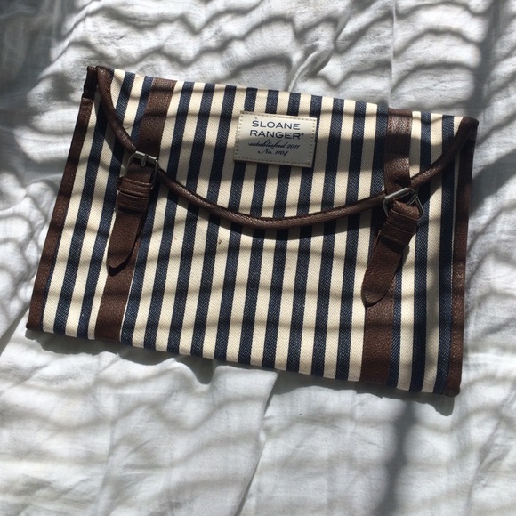 Sloane Ranger Nautical Striped Clutch Bag