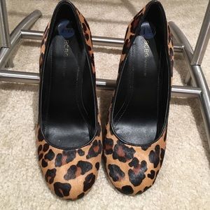 BCBG Calf Hair animal print Wedges