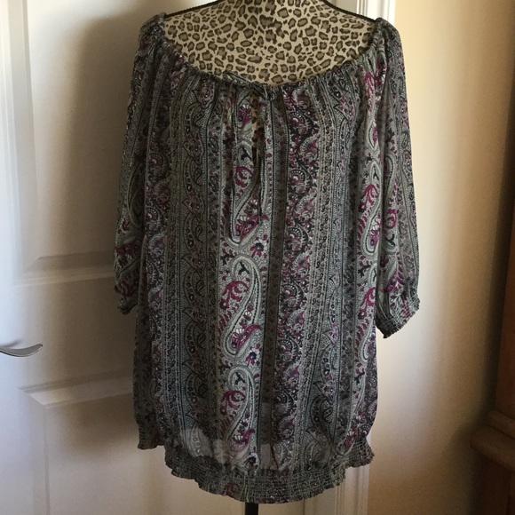 Saint Tropez Woman Tops - Boho Peasant Top