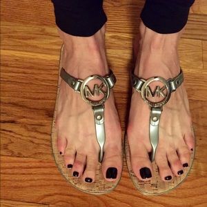MK silver sandal!