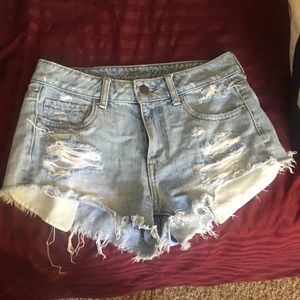 American Eagle Ripped Jean Shorts
