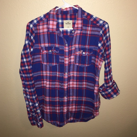 Hollister plaid button down