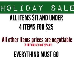Holiday SALE! 4 ITEMS FOR $25 read details below